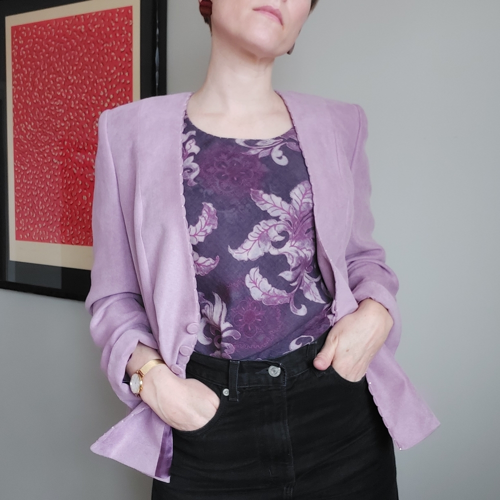 Beautiful vintage 3 piece skirt suit ultrasuede
